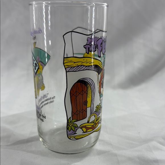 The Flintstones Cartoon Glasses Set Vintage 1991 Hardees - Picture 5 of 8